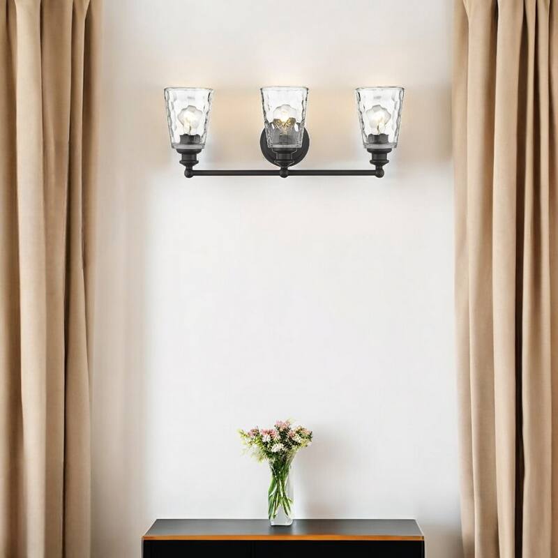 Modern Transitional Hardwired Wall Light with Reversible Mount and Clear Glass Shade LED Compatible