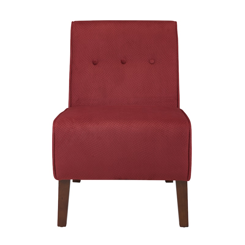Linon Cumberland Red Button Tufted Lounge Chair