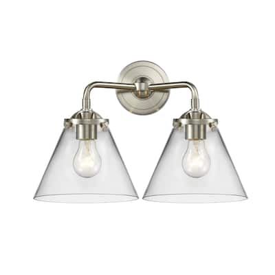 Innovations Lighting Large Cone 2 Light 16" Wide Bathroom Vanity Light