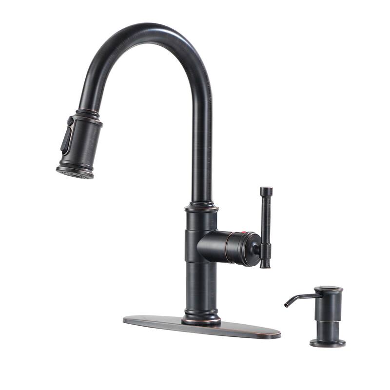 Clihome 3-Function Kitchen Faucets with Soap Dispenser