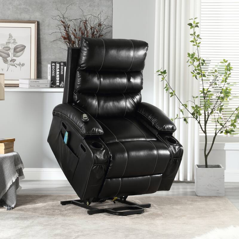 Large size Electric Power Lift Recliner Chair - Black