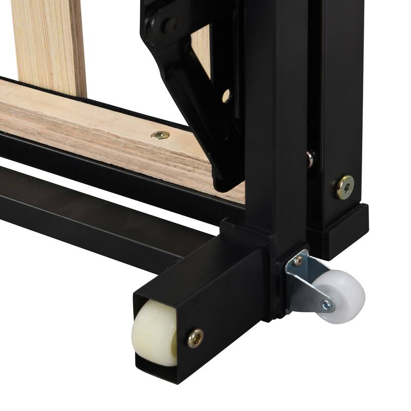 Pink Twin Upholstered Daybed with Pop-Up Trundle, Convertible to King Size