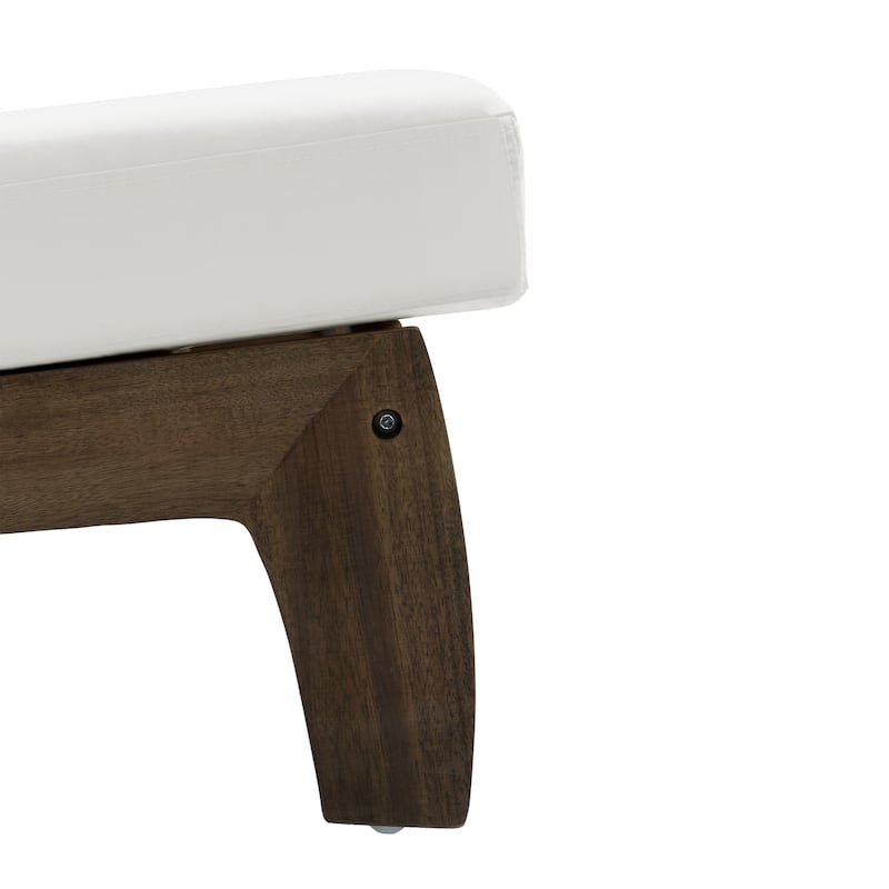 Outdoor Furniture Teak Wood Armless Loveseat Sofa With Cushion