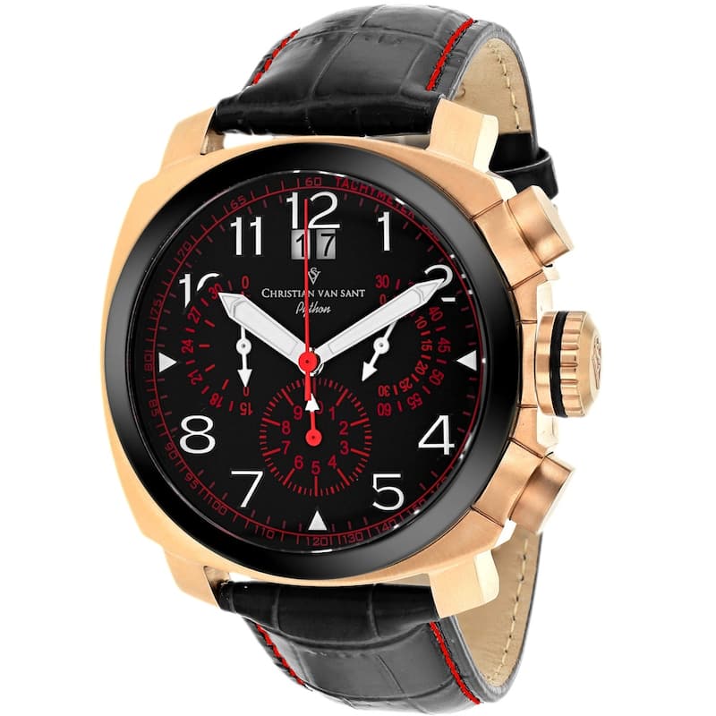 Christian Van Sant Men's Grand Python Black Dial Watch - CV3AU8 - 6 (36)