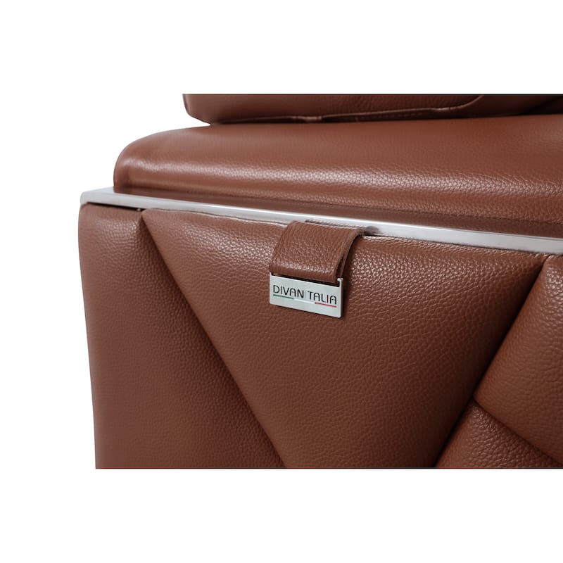 Top Grain Italian Leather Loveseat