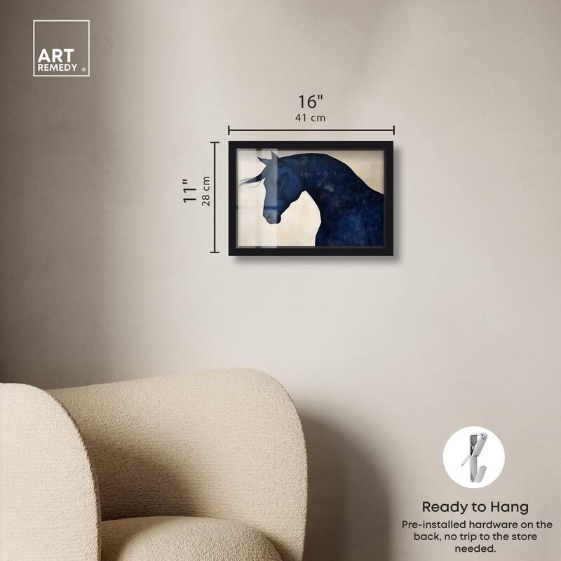 Blue Horse I Shadowbox by Art Remedy