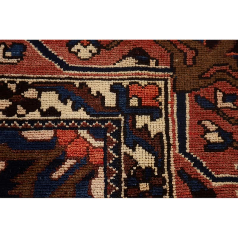 Bakhtiari Persian Vintage Rug Hand-Knotted Wool Carpet - 10'0"x 12'6"