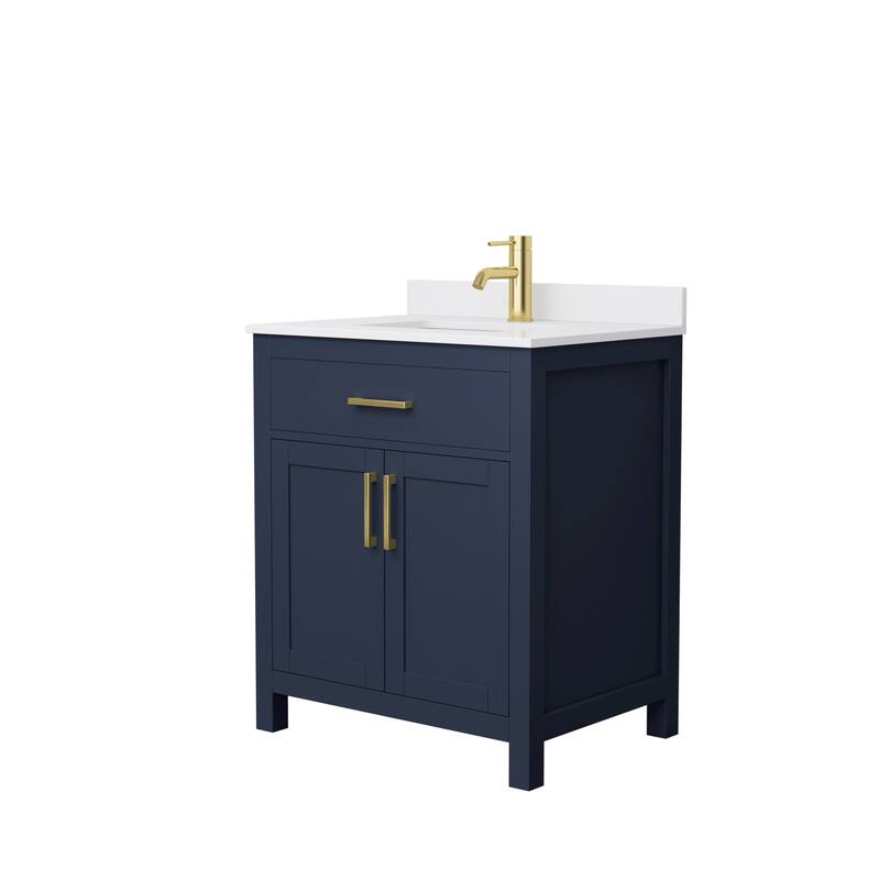 Beckett 30 Inch Single Vanity, Cultured Marble Top