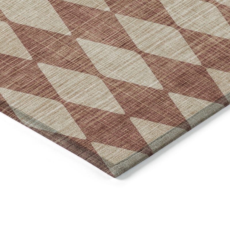 HomeRoots Geometric Transitional Rectangle Outdoor Rug