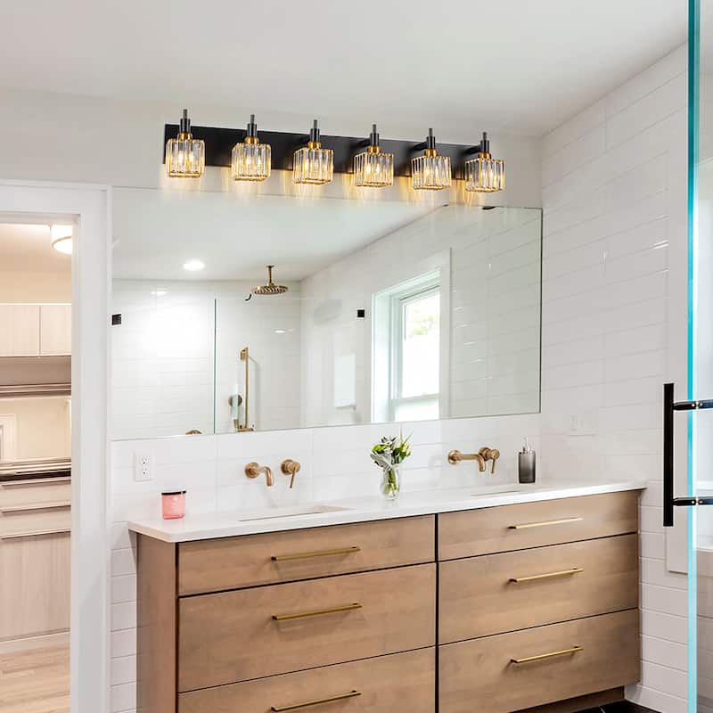 2/3/4-Light Modern Bathroom Crystal Vanity Light Wall Sconces