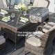 preview thumbnail 5 of 5, 7 Pieces Wicker Rectangle Dining Table and Chair Set