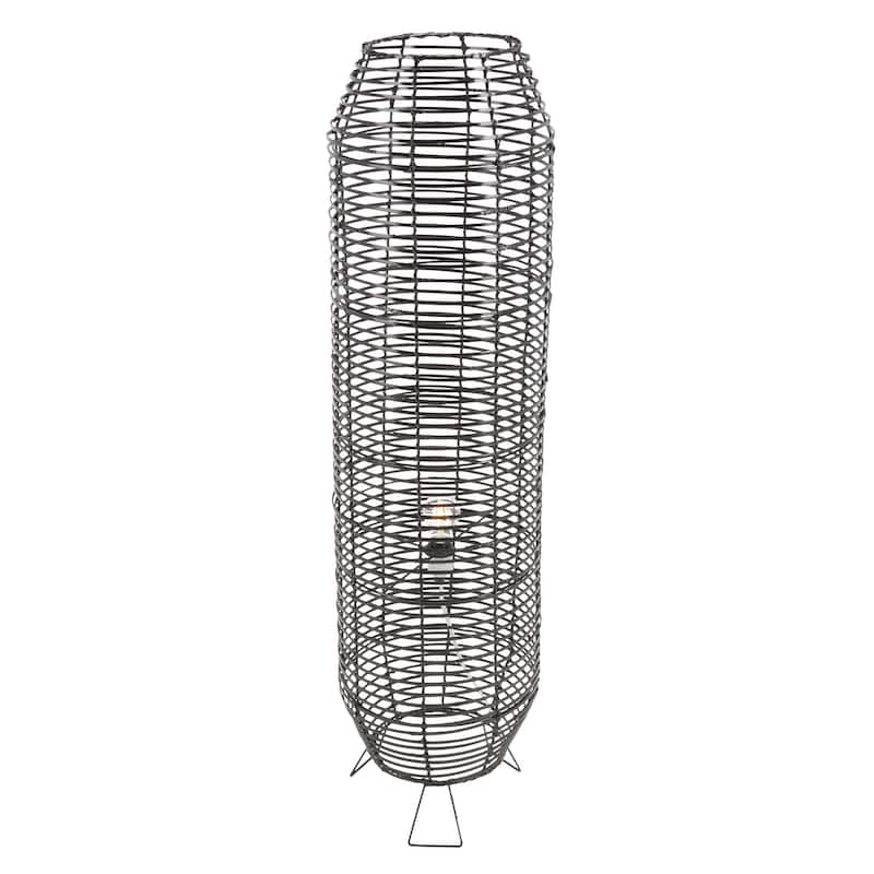 SAFAVIEH Lighting Wilde Tropical Coastal Boho 50-inch Floor Lamp - 13 in. W x 13 in. D x 50 in. H