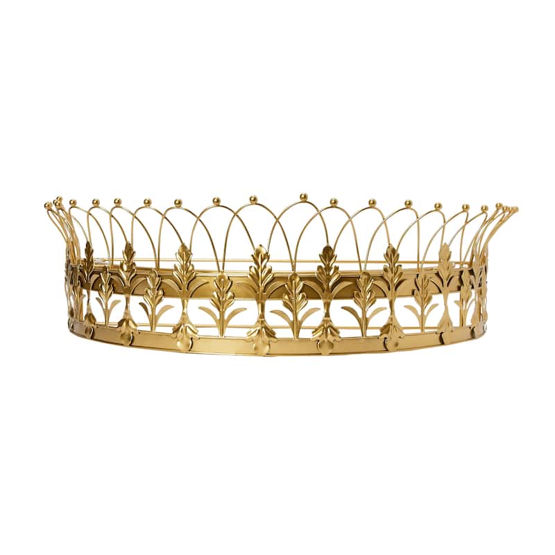 Decorative Metal Curtain or Canopy Crown - 29.0"L x 13.8"W x 7.9"H