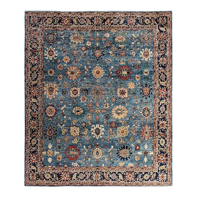 Serapi One-of-a-Kind Hand-Knotted Area Rug - Light Blue, 8' 2" x 9' 7" - 8' 2" x 9' 7"