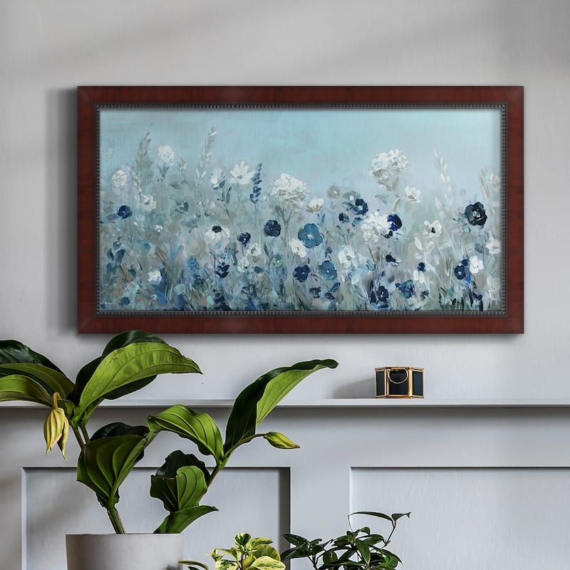 Teal Light Garden Premium Framed Canvas- Ready to Hang