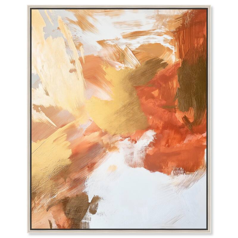 Golden Yellow Citrus Burst I Canvas by Art Remedy - 16" x 20" - Silver