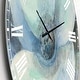 preview thumbnail 3 of 9, Designart 'Watercolor Moonlight Magnolia II' Farmhouse Large Wall CLock
