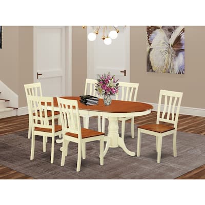 Rustic Ranch Dinette Set - Solid Wood Table & 8 Chairs - Kitchen Dining Room Furniture