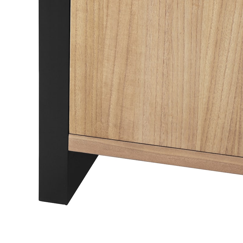 Christopher Knight Home - Alaric Minimalist MDF Paulownia Veneer Sideboard with Adjustable Shelves