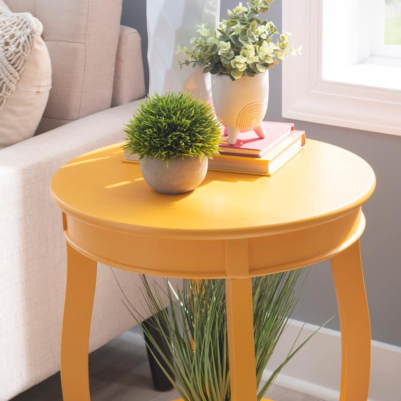 Penelope Round Table with Shelf