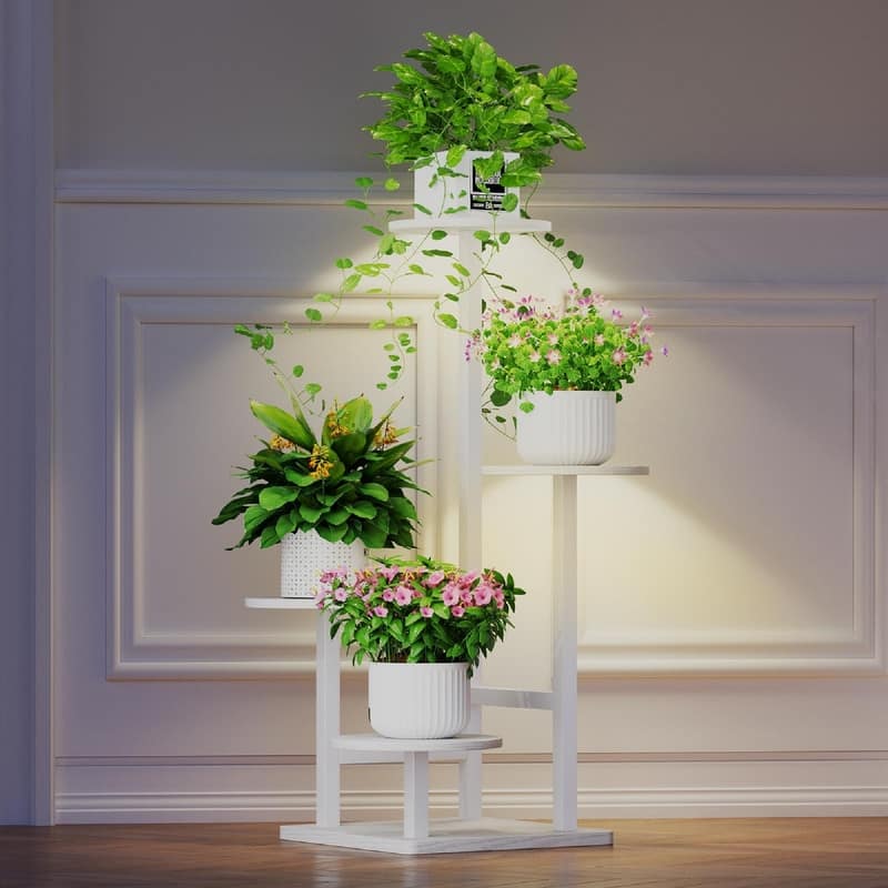 Plant Stand Indoor with Grow Light - 11 x 11 x 28.5 inches
