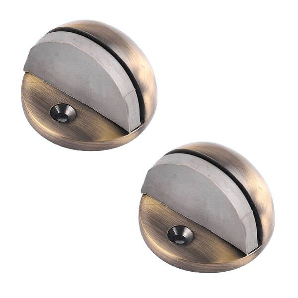 Shop Door Stop Antique Brass Eclipse Dark Floor Mount Bumper Pack Of 2 Overstock 29187748