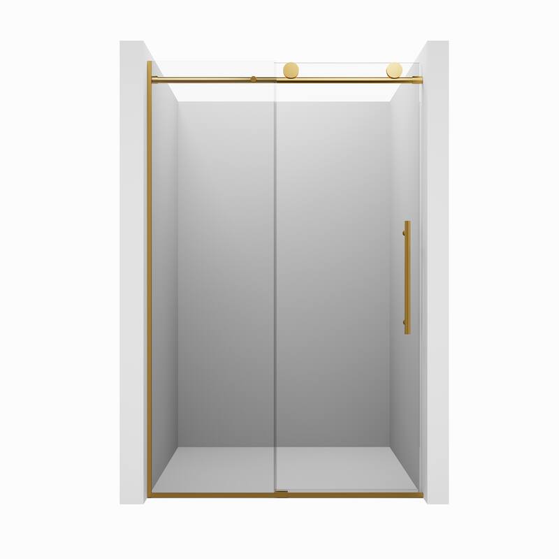 CASAINC 48 in. W x 76 in. H Sliding Frameless Shower Door with Tempered Glass
