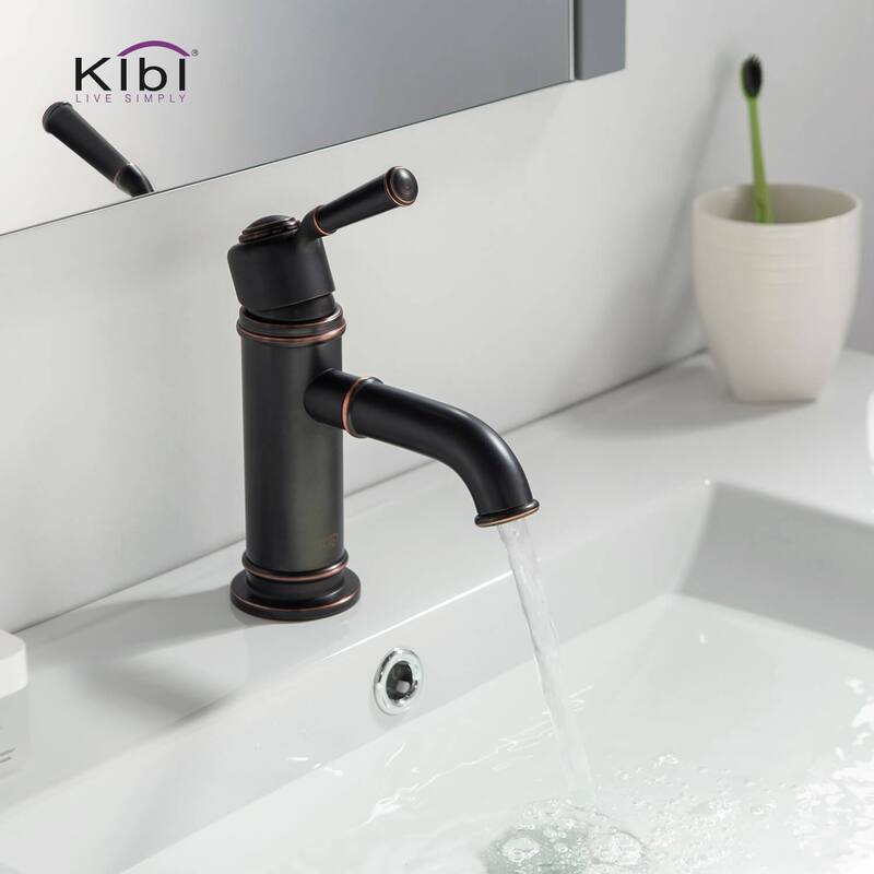 Solid Brass Single Handle Bathroom Vanity Sink Faucet with Water Hose