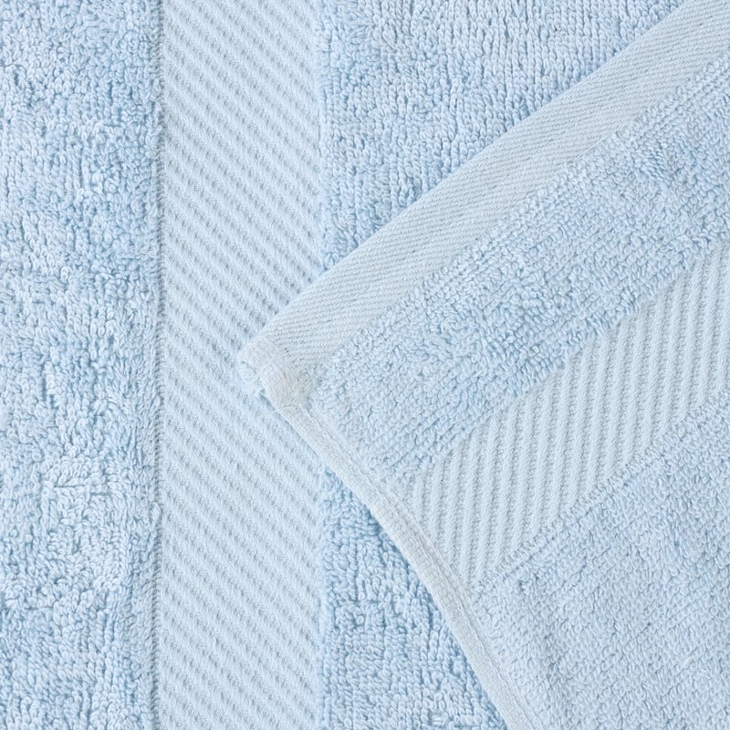 Superior Luxury Solid Highly Absorbent Egyptian Cotton 6 Piece Bath, Face, and Hand Towel Set