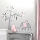 preview thumbnail 9 of 8, Lambs & Ivy Happy Jungle Pink/White Safari Nursery 5-Piece Crib Bedding Set