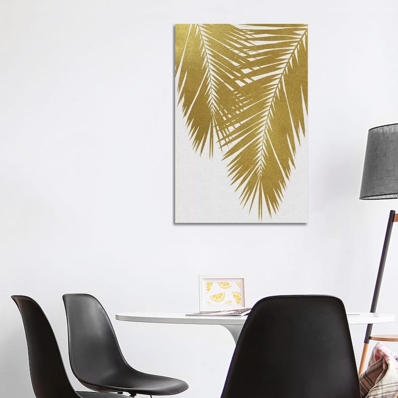 iCanvas "Palm Leaf II Gold" by Orara Studio Canvas Print - 40x26x1.5