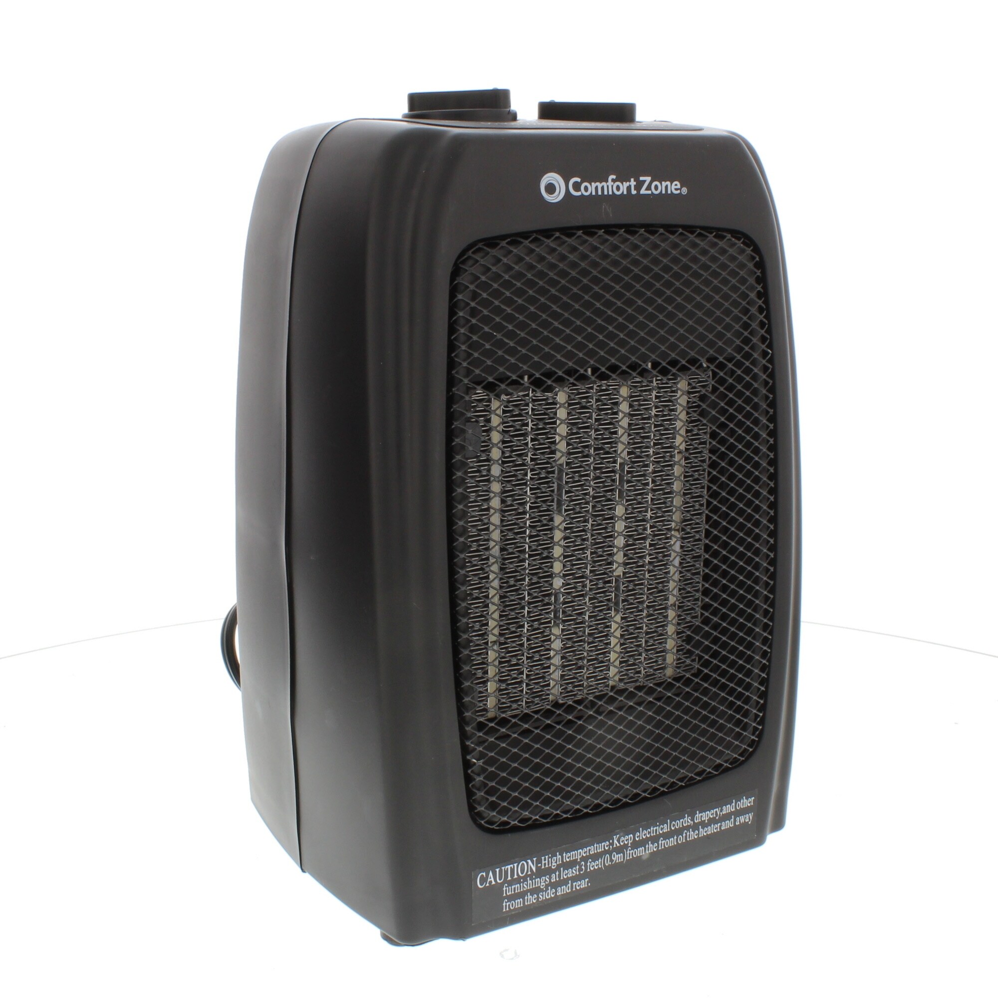 Shop Comfort Zone Cz442 1500 Watt Ceramic Electric Portable Heater Black Overstock 12432420