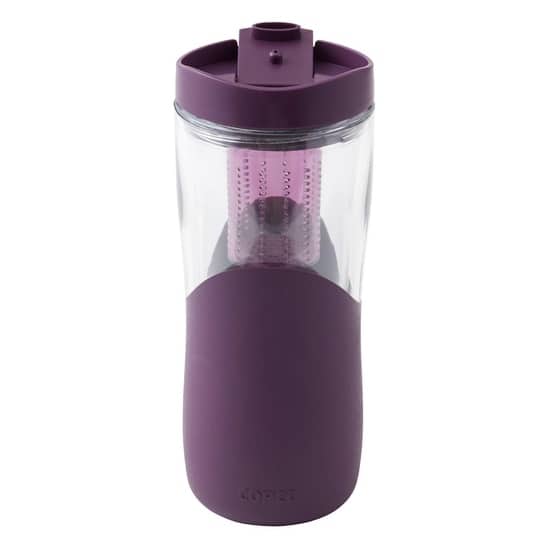 JoyJolt Vacuum Insulated 12-oz Tumbler with Lid & Handle ,Purple