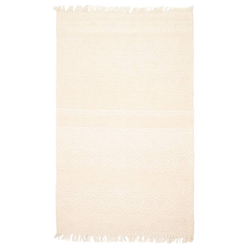 ECARPETGALLERY Braid weave Sienna Beige Wool Rug - 4'9 x 8'2 - Beige - 4'9 x 8'2