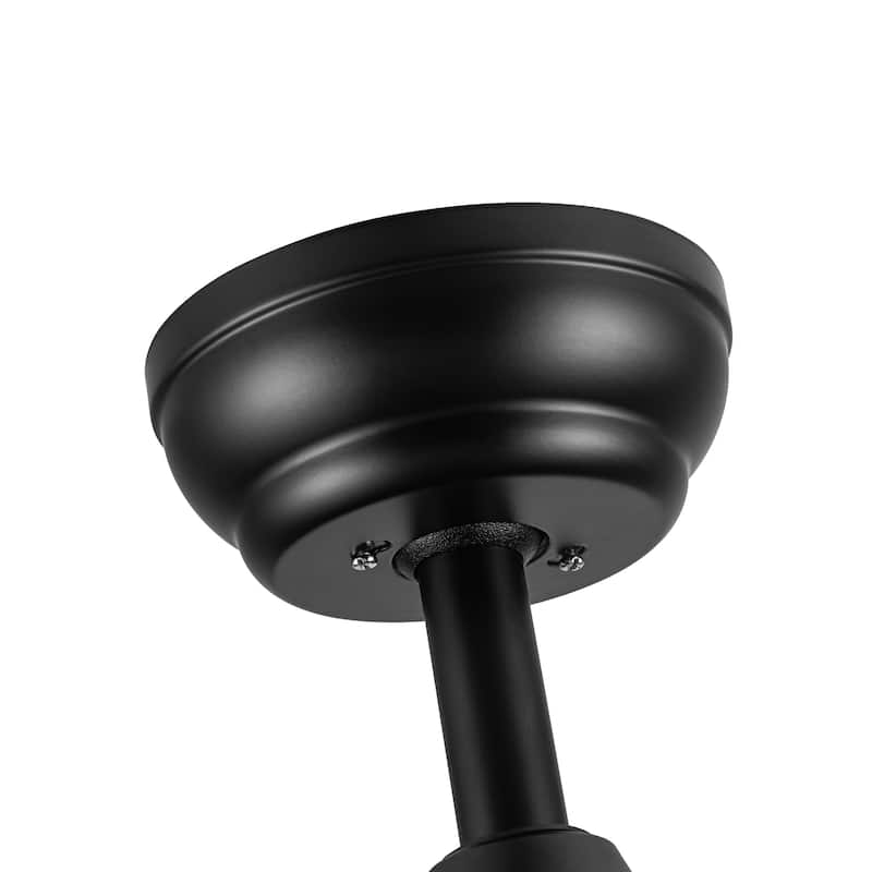 52"/60"/48" Noiseless Walnut Wood Ceiling Fan with Remote Control, Integrated Light Optional