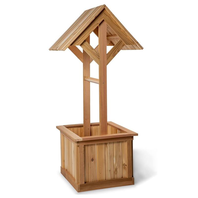All Things Cedar 5-Ft Outdoor Wishing Well Planter Box for Flowers and Plants - 36