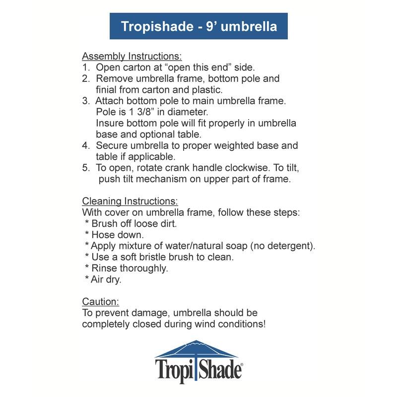 Tropishade 9 ft. Aluminum Bronze Patio Umbrella, Green cover