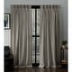preview thumbnail 25 of 31, ATI Home Loha Light Filtering Pinch Pleat Curtain Panel Pair 27x96 - Beige