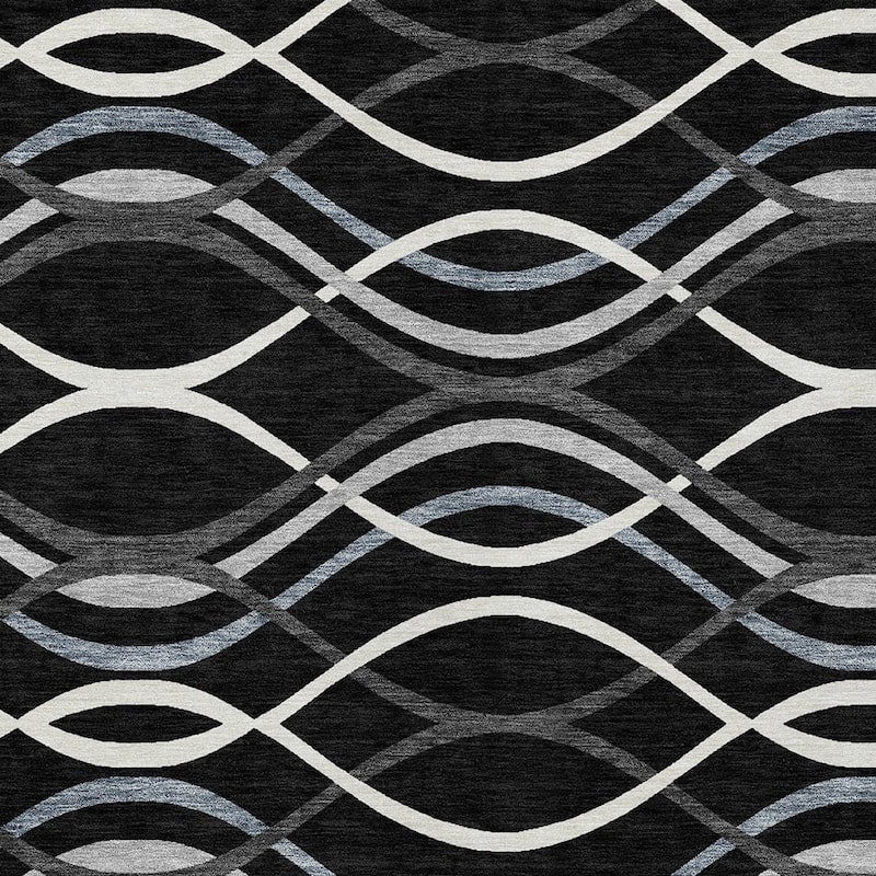 HomeRoots Abstract Transitional Rectangle Outdoor Rug