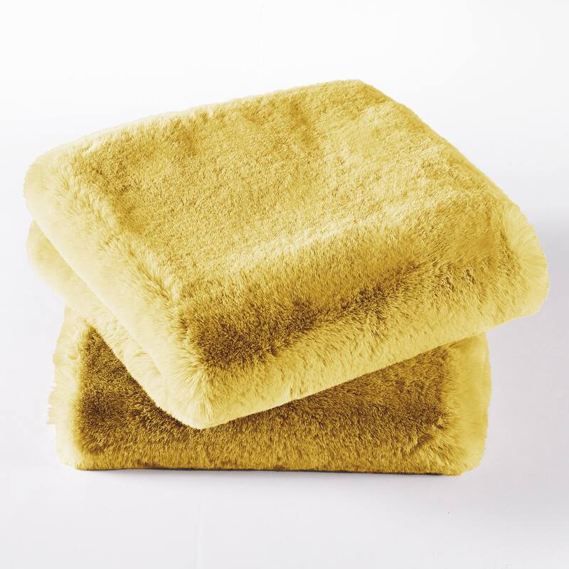 Serenta Heavy Fauxfur Pillow Shell 2 PC Set, NO INSERT