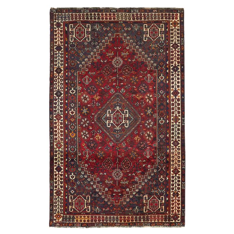 ECARPETGALLERY Hand-knotted Melis Vintage Red Wool Rug - 5'4 x 8'8