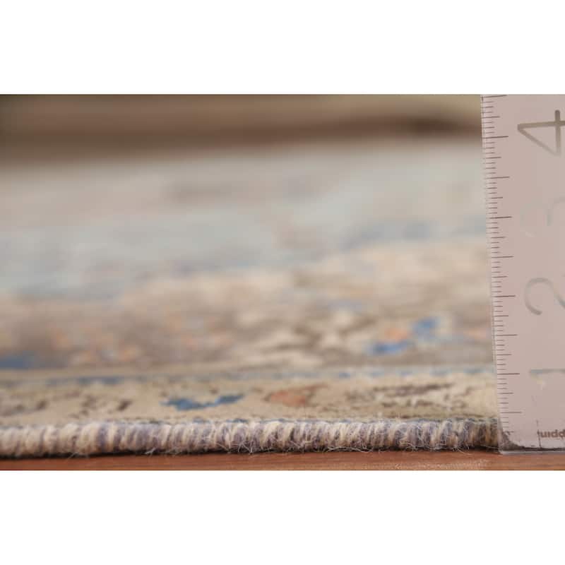 Blue Medallion Tabriz Persian Rug Oriental Handmade Wool Carpet - 9'7"x 11'9"