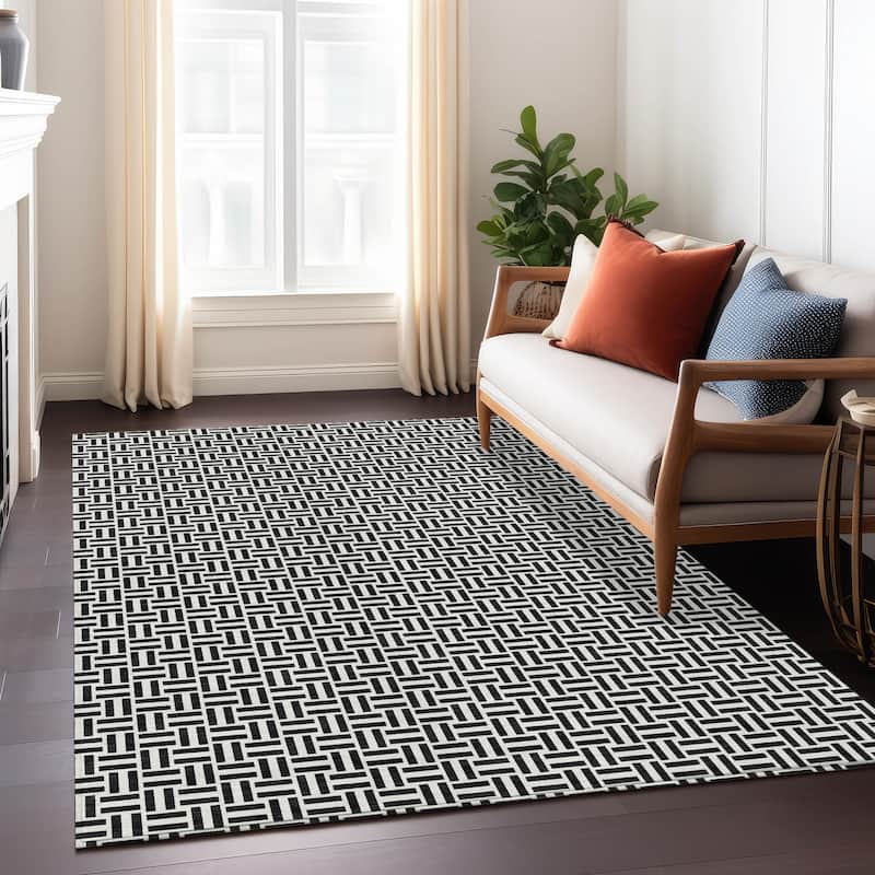 Machine Washable Indoor/ Outdoor Chantille Contemporary Casual Rug