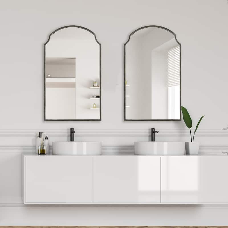 Bronze Arch Top Mirror - 21.75"W x 36"H x 1"D
