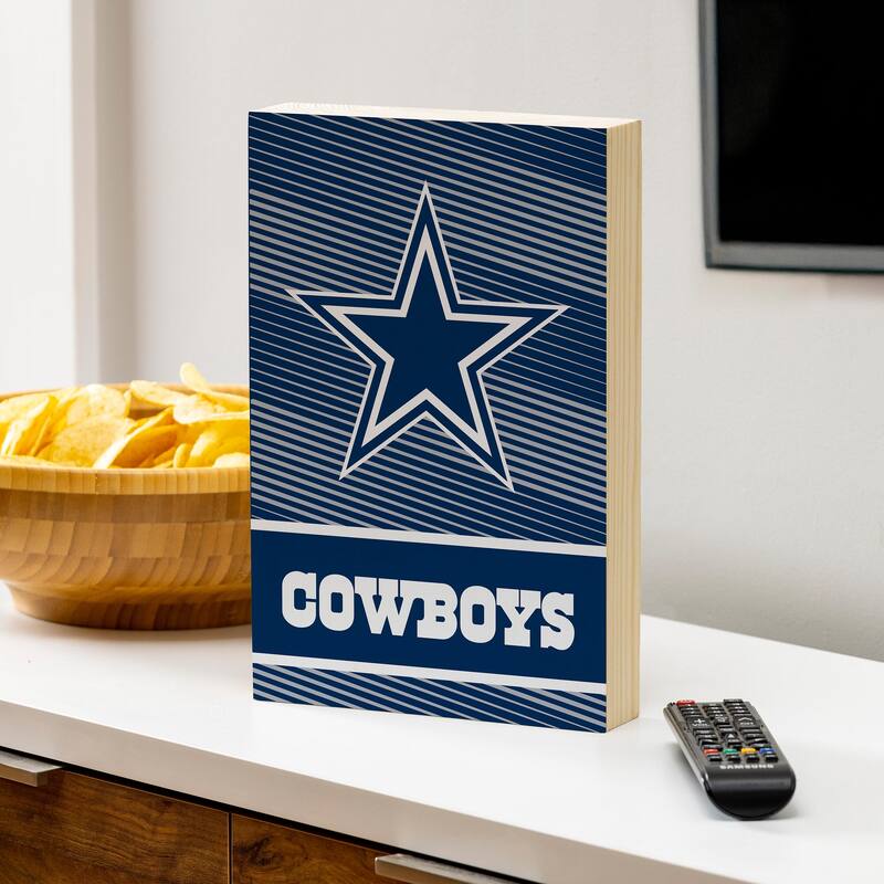 Dallas Cowboys Wooden Tabletop Mantel Shelf Sign - 8" x 12"