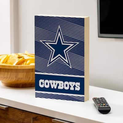 Dallas Cowboys Wooden Tabletop Mantel Shelf Sign