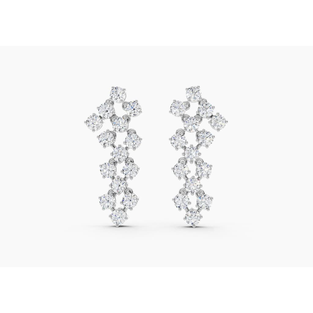 14K Gold Chandelier Lab Grown Diamond Fashion Drop Earrings 2.86 CTTW