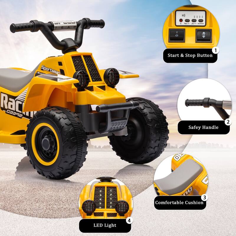 6V Electric Kids ATV, 4-Wheeler Ride-on Vehicle for Kids Best Gift