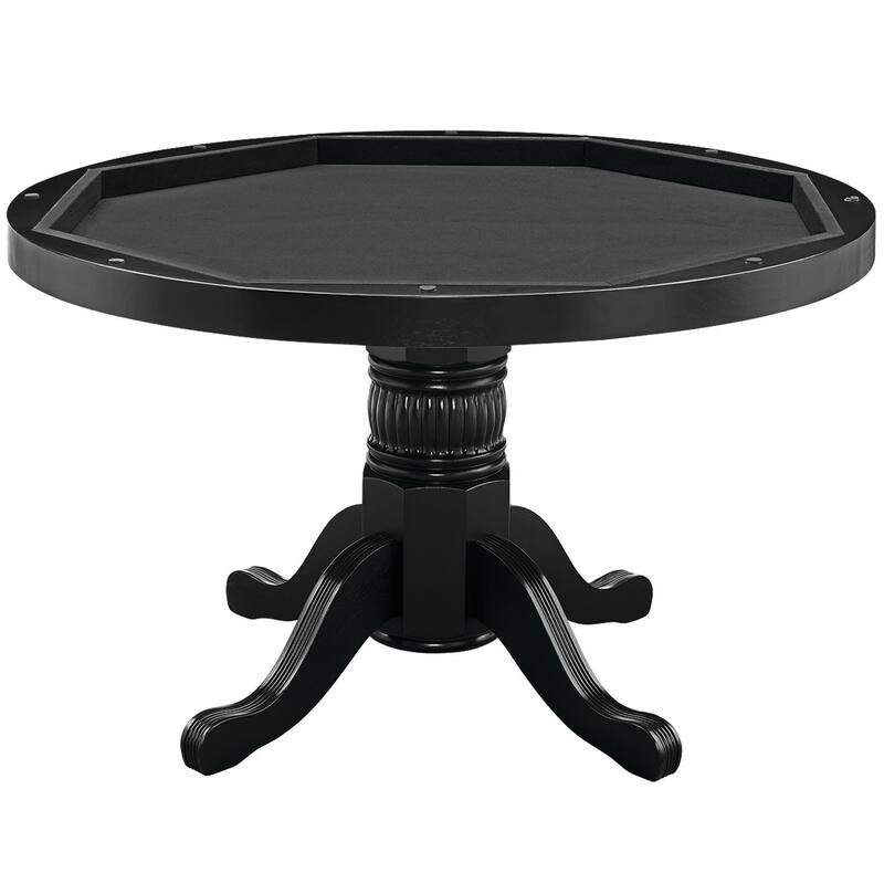 Two-in-one 48 Inch Poker and Game Table With Padded Vinyl Poker Surface By RAM Game Room - 48 INCH