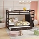 preview thumbnail 7 of 51, Hardwood Twin Over Twin Bunk Bed with Trundle and Staircase
